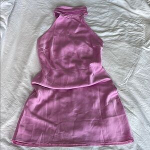 Pink Hello Molly high neck pink mini dress!